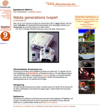 Dreamcast.nu med JP Spel och Tvspel.nu.